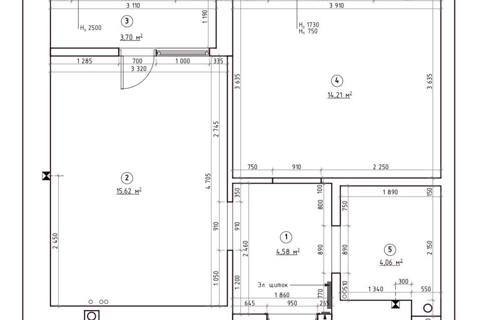 Продаётся 1-комнатная квартира, 38.3 м²