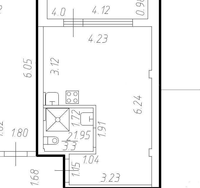 Продаётся студия, 24.5 м²