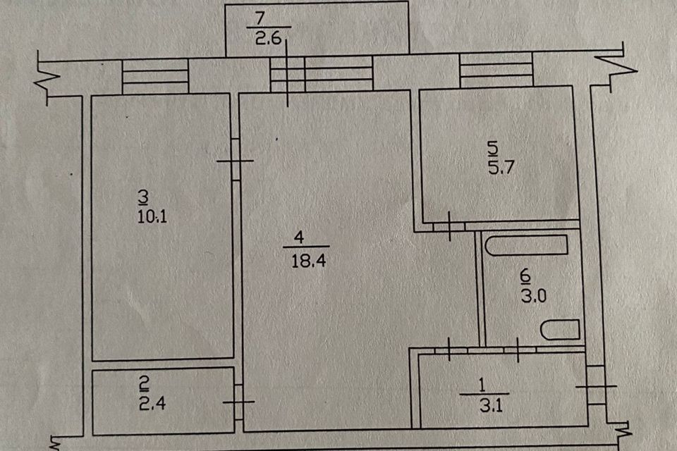 Продаётся 2-комнатная квартира, 42.7 м²