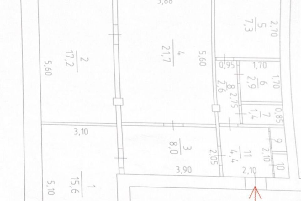 Продаётся 3-комнатная квартира, 82.3 м²