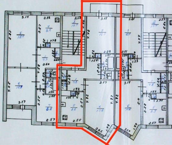 Продаётся 2-комнатная квартира, 51.7 м²