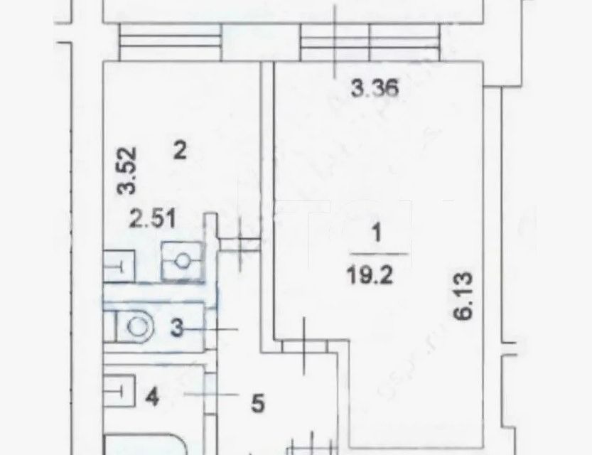 Продаётся 1-комнатная квартира, 37 м²