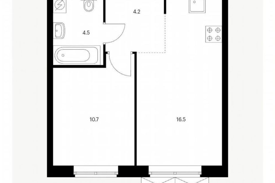 Продаётся 1-комнатная квартира, 36 м²