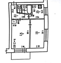 Продаётся 2-комнатная квартира, 38.9 м²
