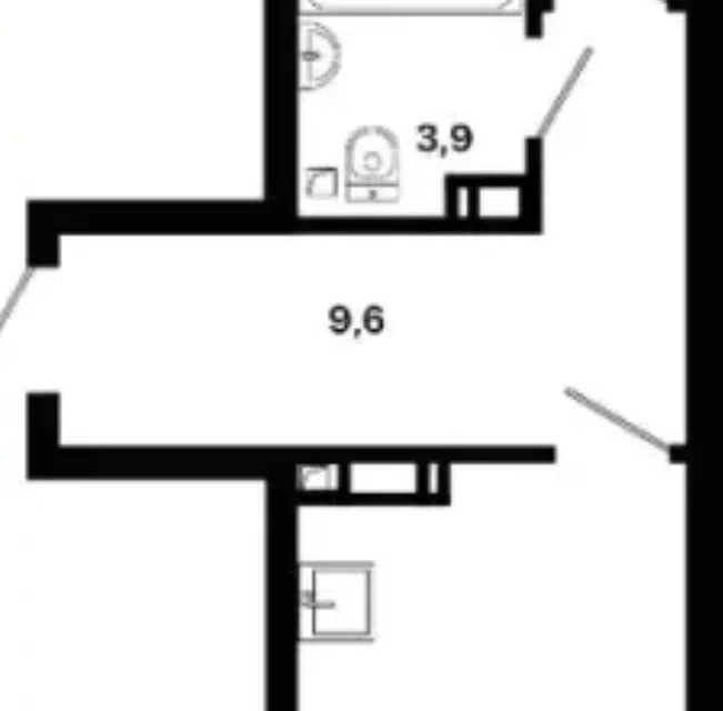Продаётся 1-комнатная квартира, 42 м²