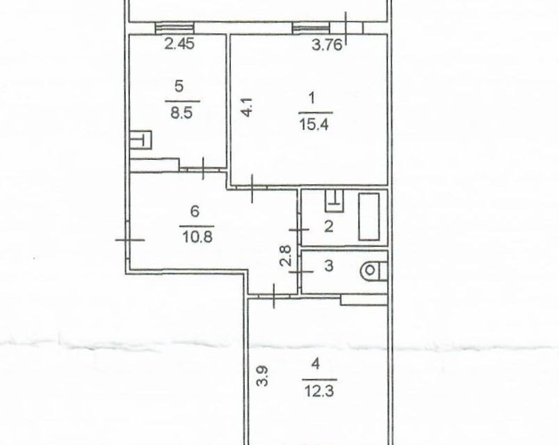 Продаётся 2-комнатная квартира, 49.4 м²