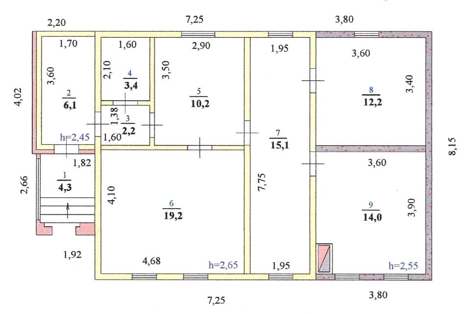 Продаётся 1-этажный дом, 90.5 м²