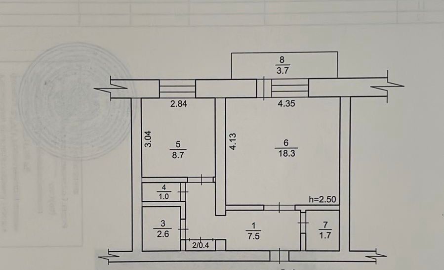 Продаётся 1-комнатная квартира, 40.2 м²