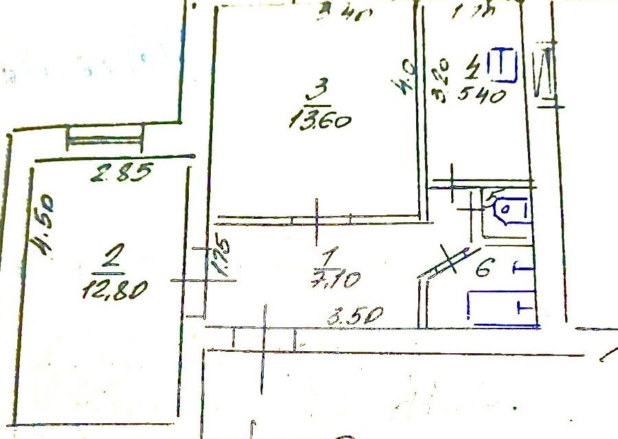 Продаётся 2-комнатная квартира, 42 м²