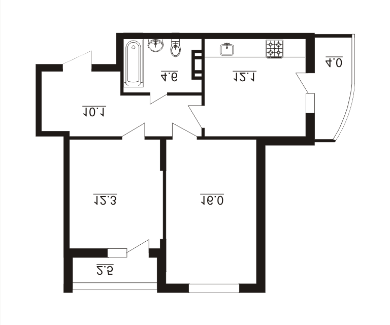 Продаётся 2-комнатная квартира, 61.6 м²