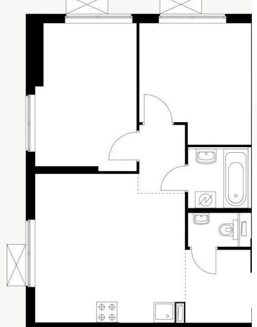 Продаётся 2-комнатная квартира, 50.4 м²