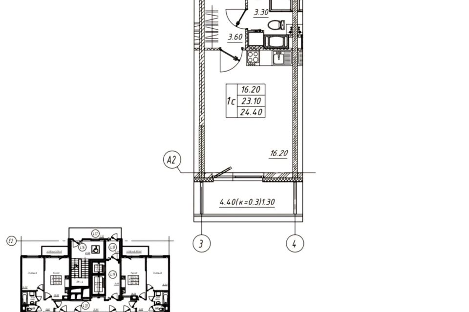 Продаётся студия, 24.4 м²