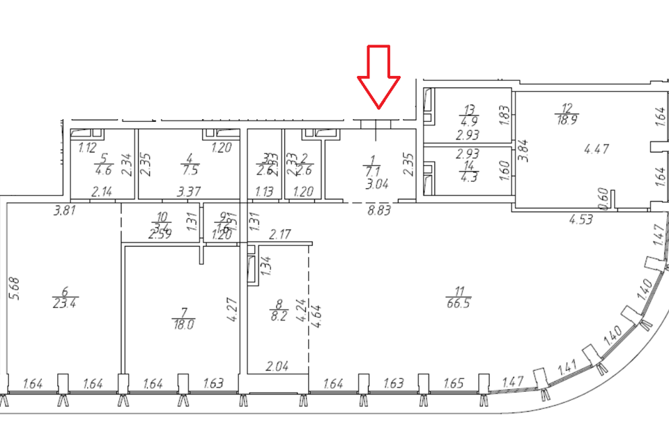 Продаётся 4-комнатная квартира, 174 м²