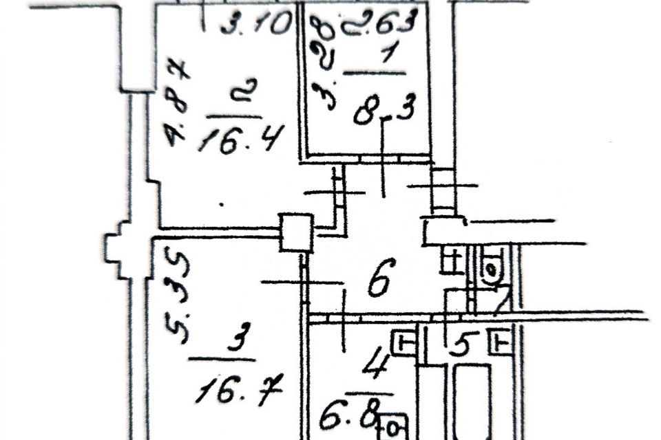 Продаётся 3-комнатная квартира, 61.2 м²