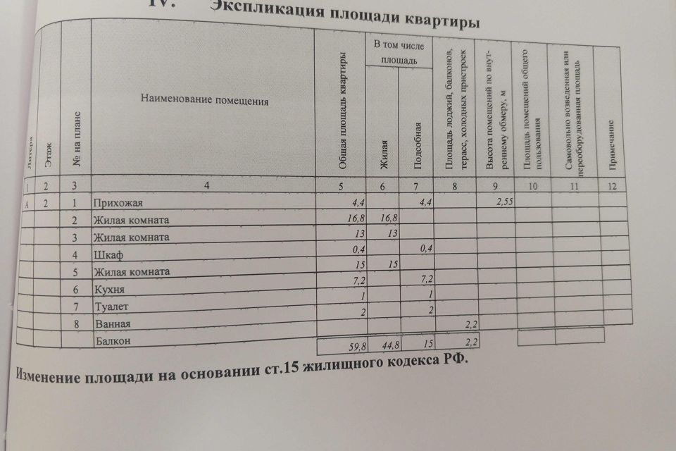 Продаётся 3-комнатная квартира, 58.9 м²