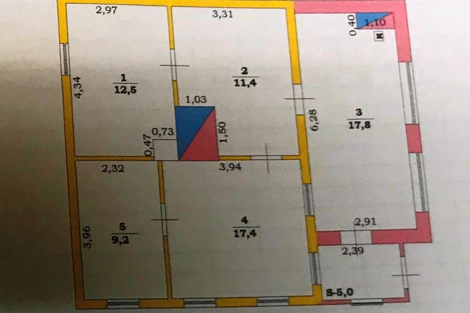 Продаётся 4-комнатная квартира, 68.4 м²