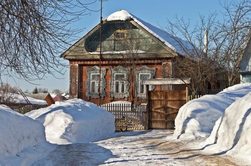 Фото зимнего домика в деревне Купить Дом с Участком в посёлке Советская Речка (Красноярский край) - предложени