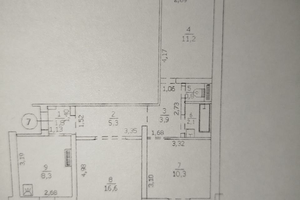 Продаётся 3-комнатная квартира, 69.5 м²