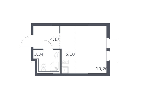 Продаётся студия, 22.81 м²