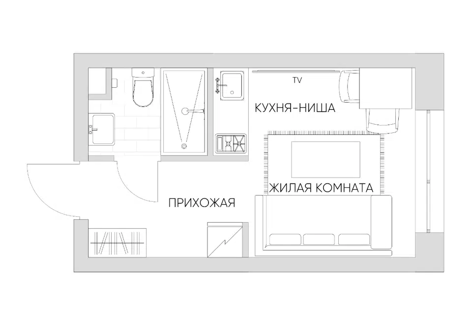 Продаётся студия, 17.5 м²