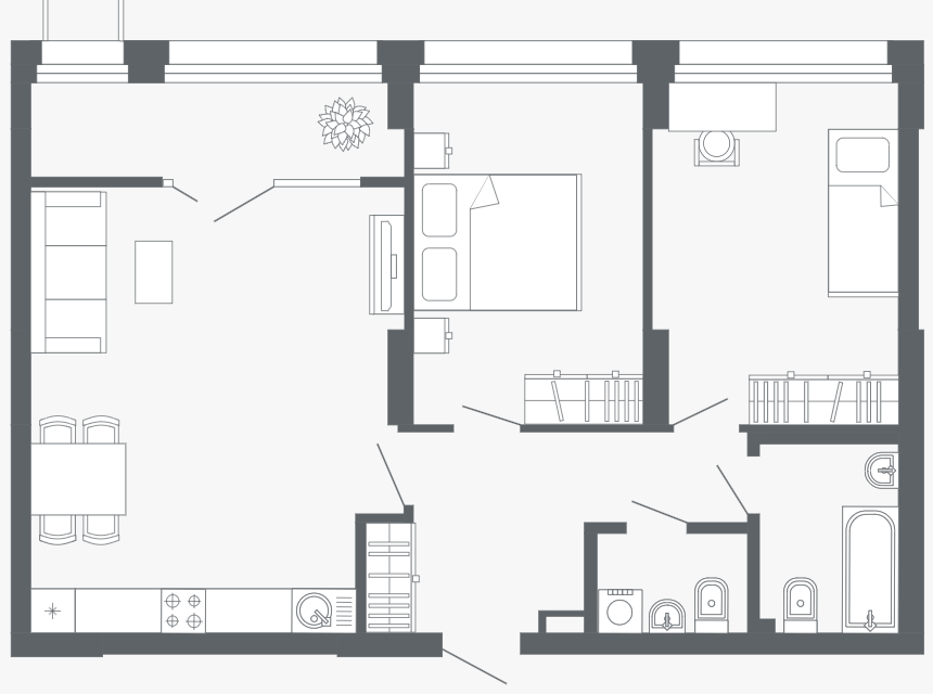 Продаётся 3-комнатная квартира, 75.4 м²