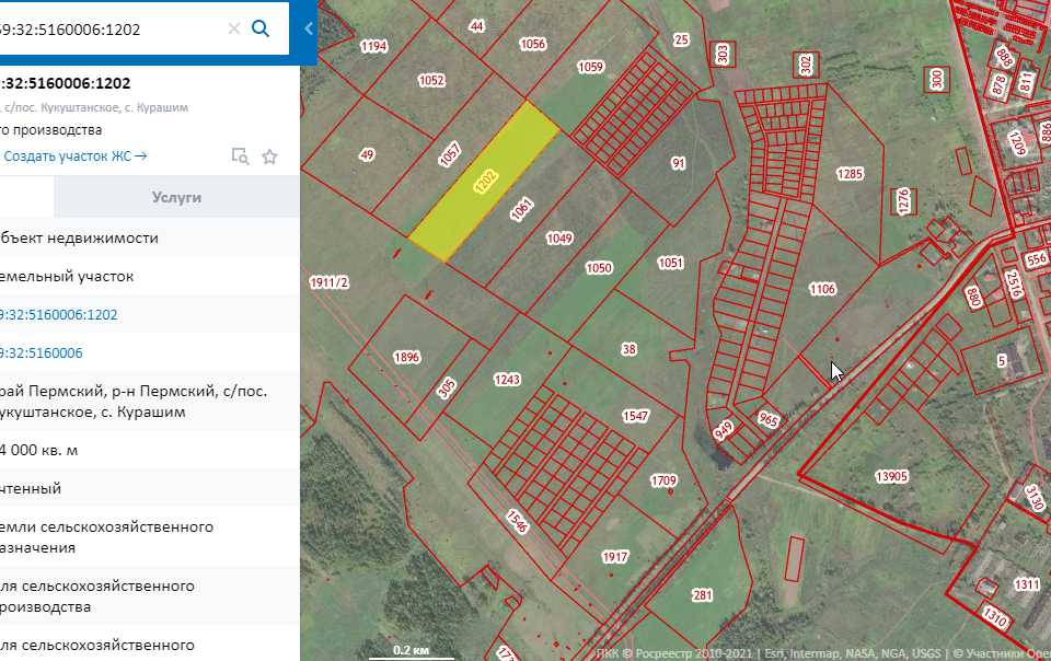 Кадастровая карта курашим