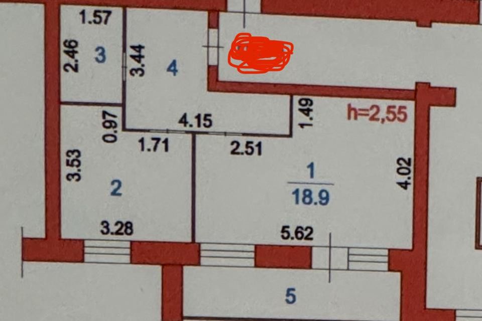 Продаётся 1-комнатная квартира, 43.2 м²