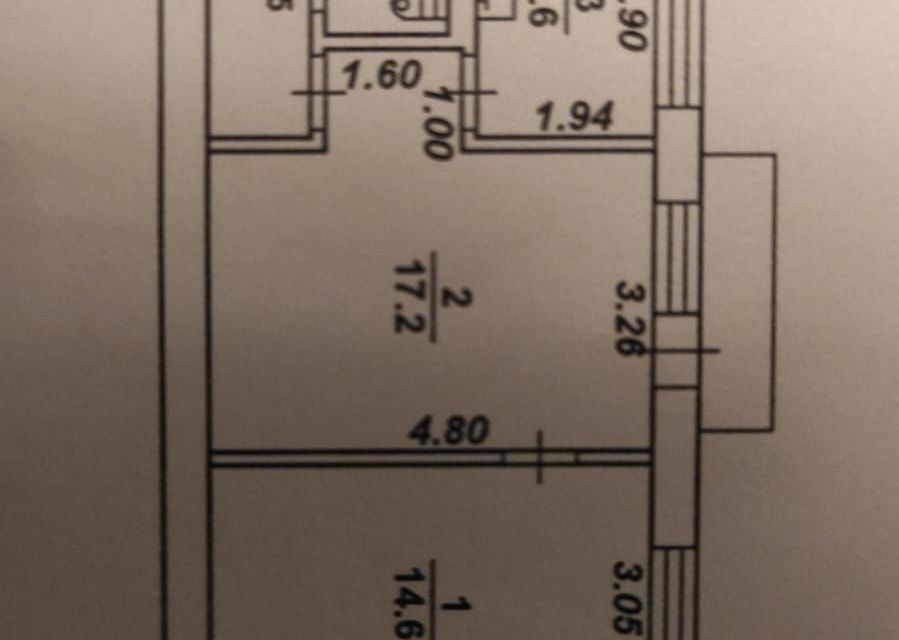 Продаётся 2-комнатная квартира, 43.1 м²