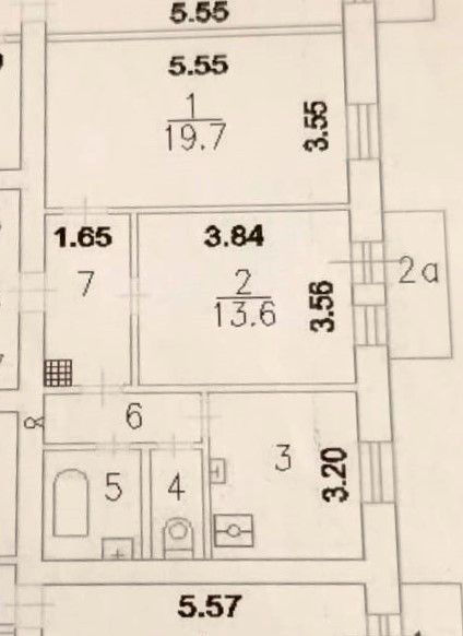 Продаётся 2-комнатная квартира, 56.1 м²