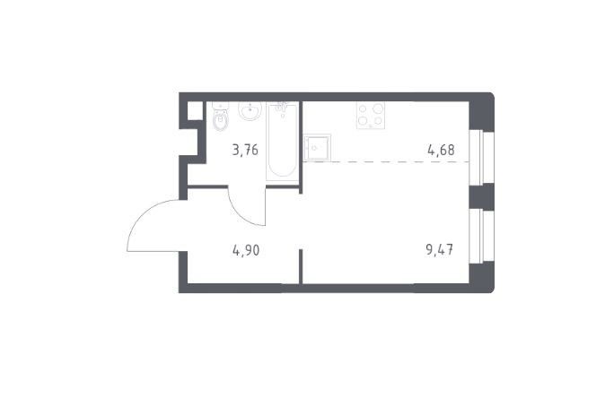 Продаётся студия, 22.81 м²