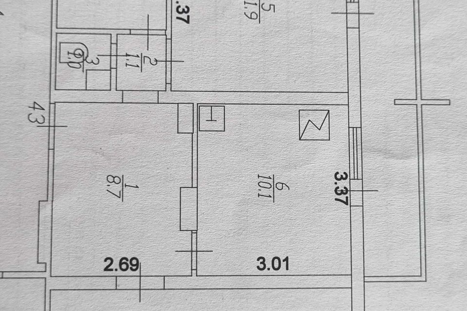 Продаётся 2-комнатная квартира, 57.2 м²