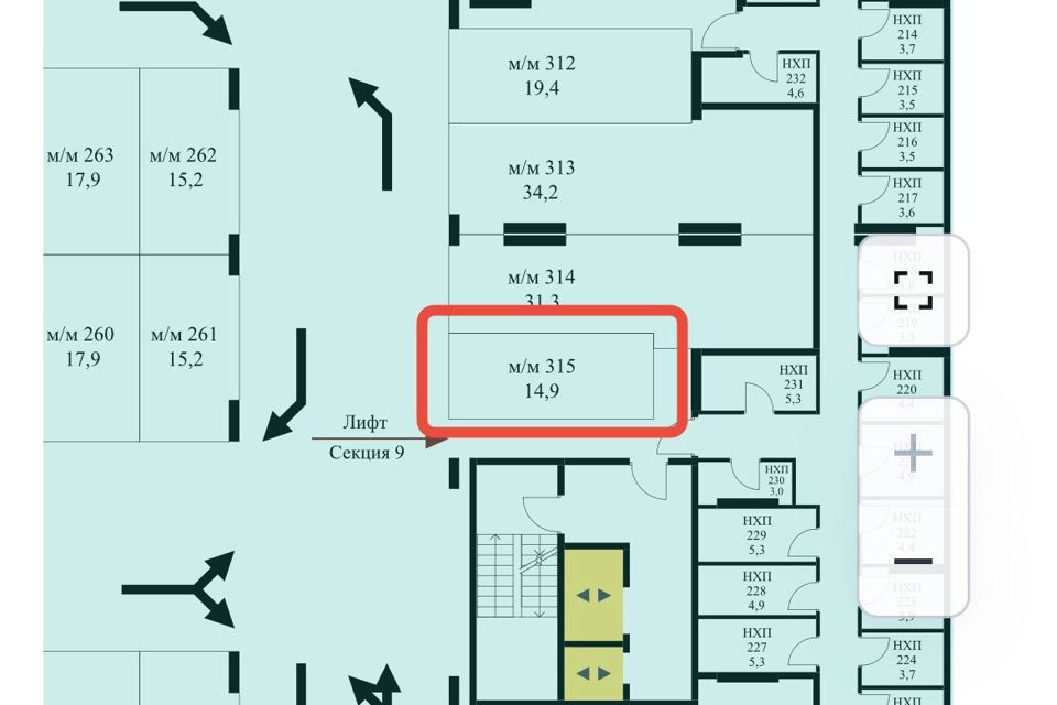 Продаётся машиноместо, 14.9 м²