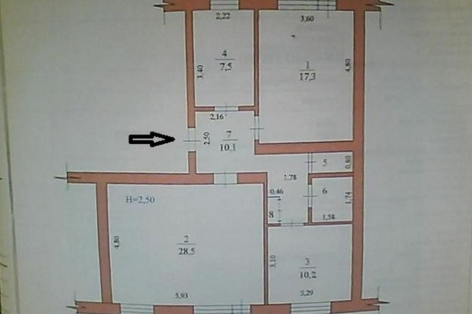 Продаётся 3-комнатная квартира, 78.1 м²