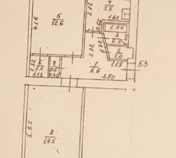 Продаётся 2-комнатная квартира, 47.7 м²