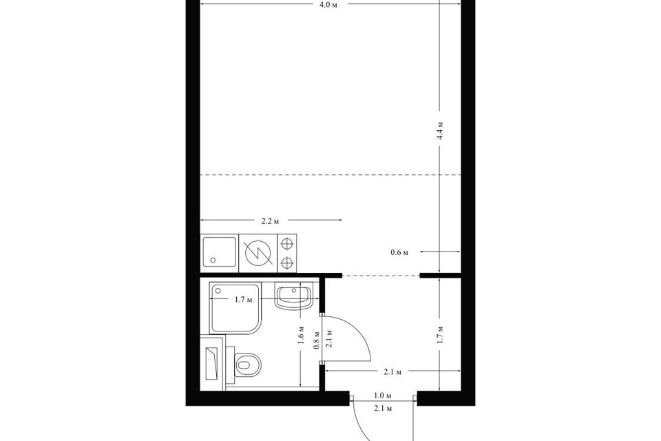 Продаётся студия, 23.5 м²