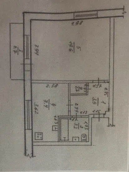 Продаётся 1-комнатная квартира, 37 м²