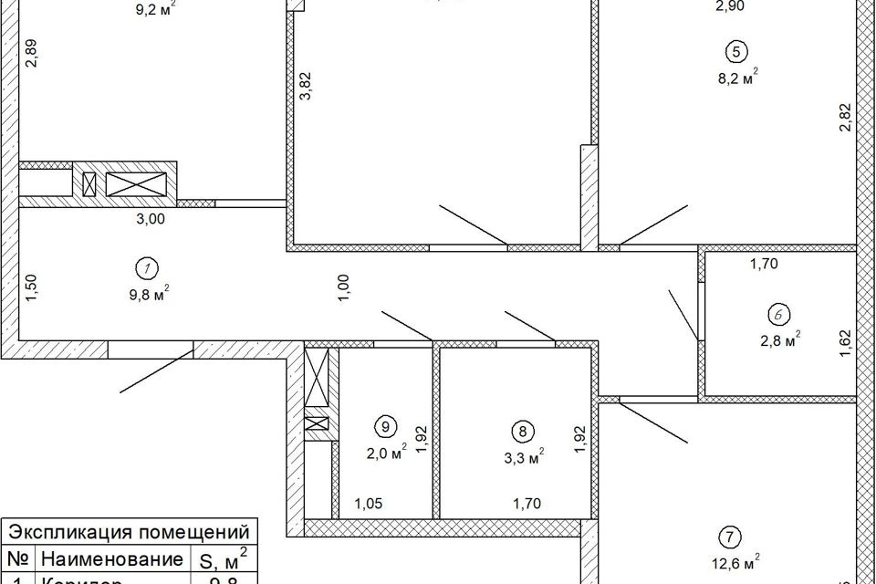 Продаётся 3-комнатная квартира, 64 м²