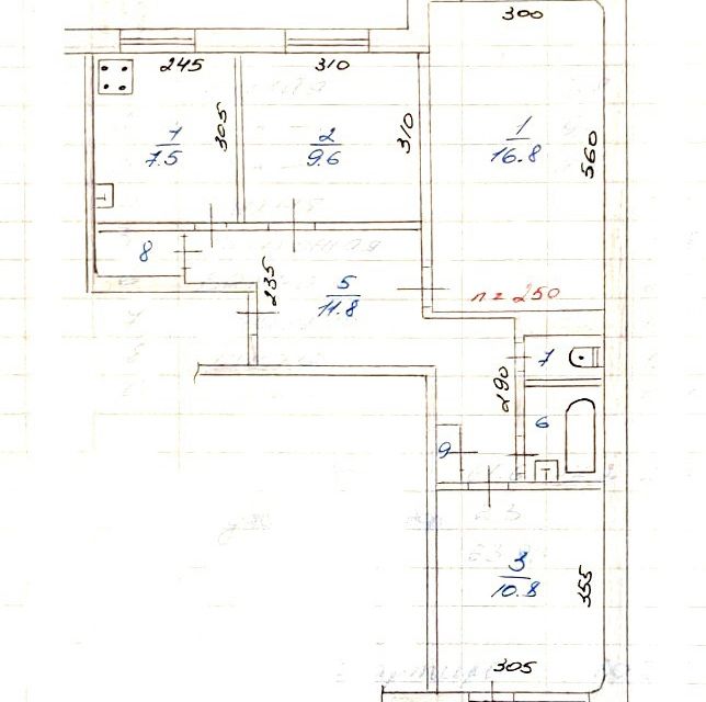 Продаётся 3-комнатная квартира, 64 м²