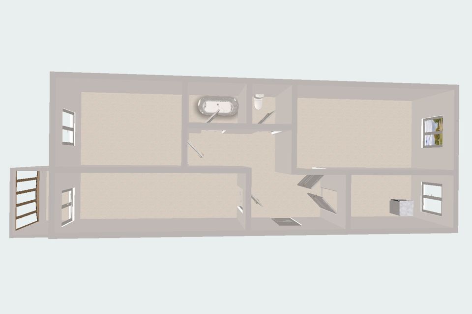 Продаётся 3-комнатная квартира, 58.7 м²