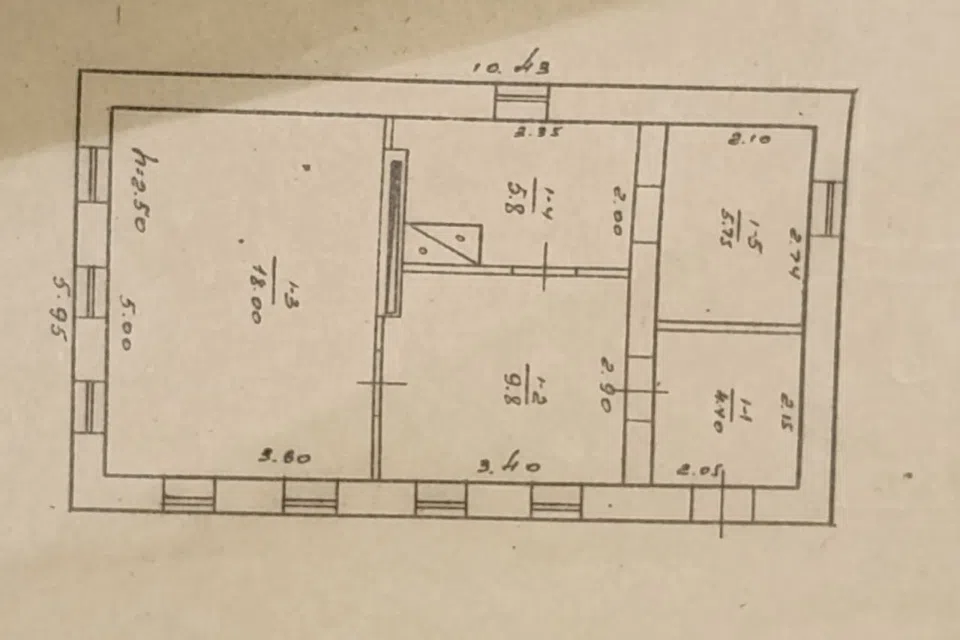 Продаётся 1-этажный дом, 60 м²
