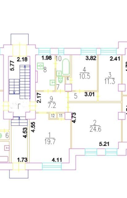 Продаётся комната в 4-комн. квартире, 33 м²