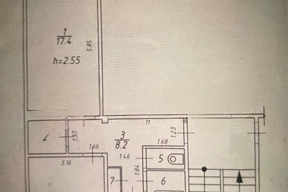 Продаётся 2-комнатная квартира, 52 м²