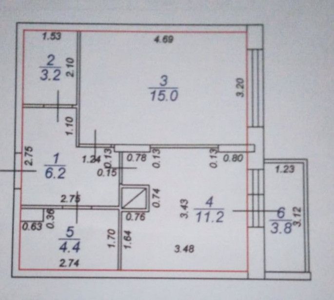 Продаётся 1-комнатная квартира, 40 м²