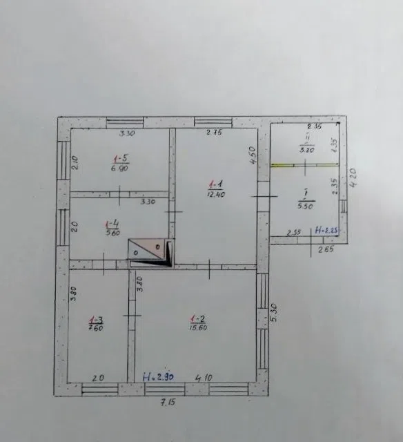 Продаётся 1-этажный дом, 56.8 м²