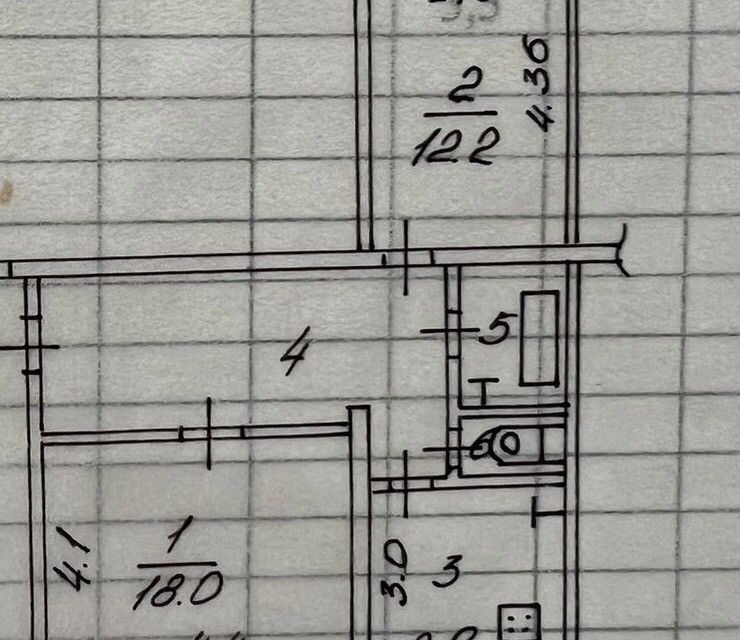 Продаётся 2-комнатная квартира, 53.3 м²