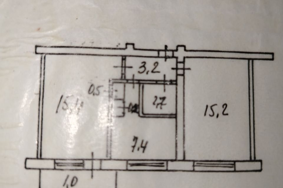 Продаётся 2-комнатная квартира, 45.6 м²