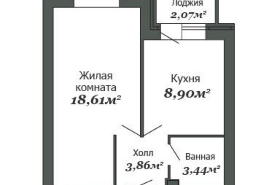 Продаётся 1-комнатная квартира, 37 м²