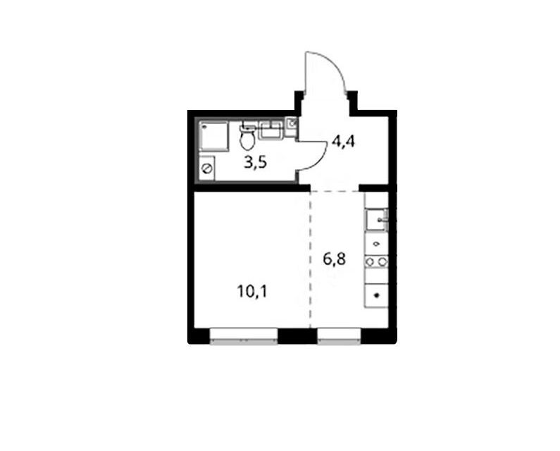 Продаётся студия, 24.8 м²