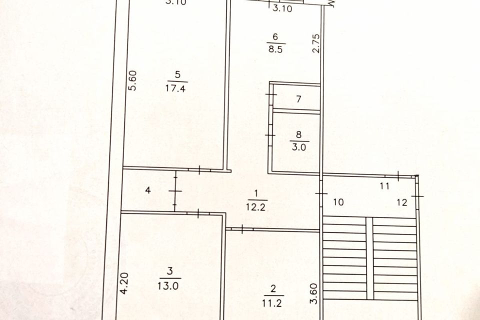 Продаётся 3-комнатная квартира, 68.7 м²