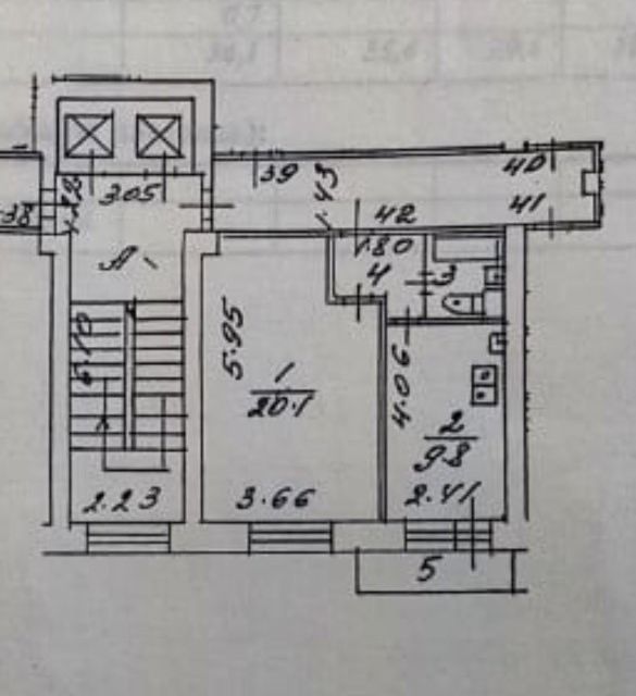 Продаётся 1-комнатная квартира, 36 м²